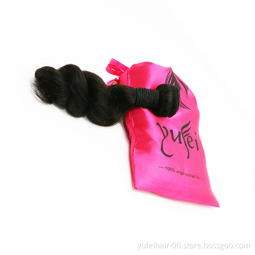 Unprocessed Virgin Brazilian Human Hair Extensions Loose Wave Bundles With Closure